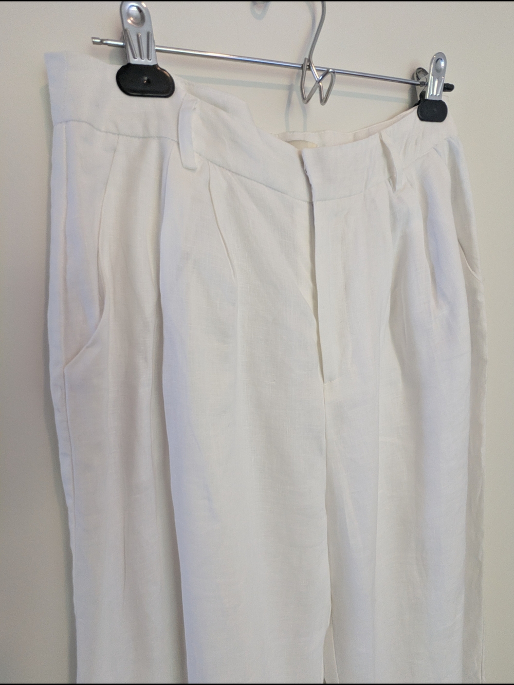 DISSH 100% Linen Wide-Leg Tailored Pants - Picture 4 of 7